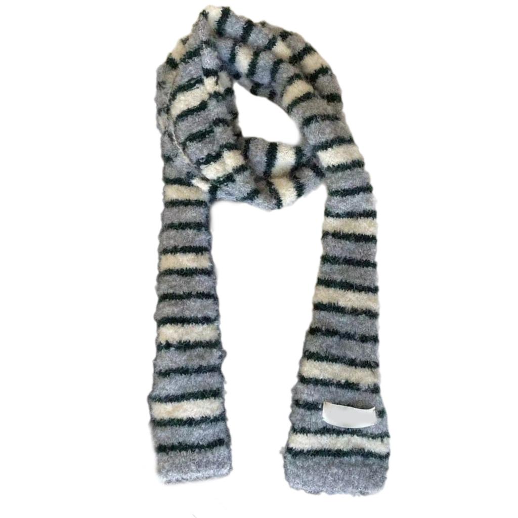 Вязаный шарф для женщин, длинный узкий пояс, галстук, шейный платок, реквизит для фотосессий для девочек, длинный шейный платок, узкий шарф, галстук