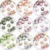 2Pcs Handmade Round Dot Ceramic Beads Charm Porcelain Loose Spacer Beads for DIY Jewelry Craft Making Accessories