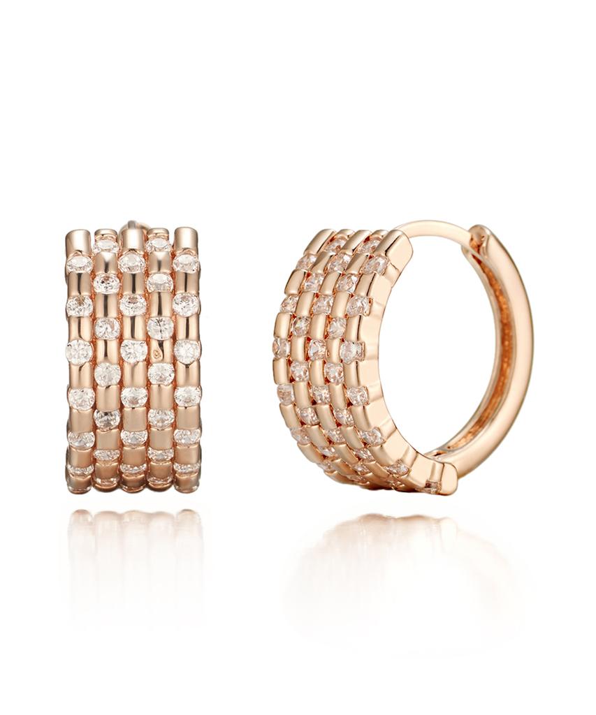 Geigerjewelry 18K Gf Текстурированные серьги-пусеты One-Touch Gi8Kpee039