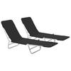 Loungers Folding Sun 2 Pcs Steel And Fabric