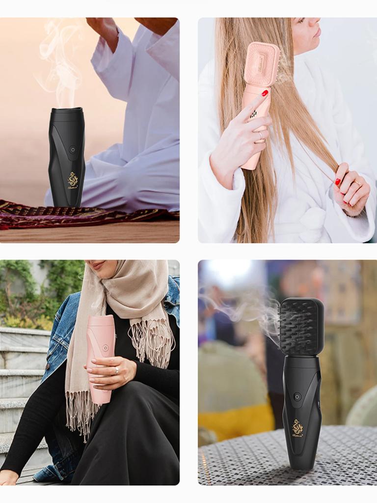 Электронная ароматерапевтическая печь с мягкой головкой-гребнем, портативная 2-в-1, креативная зарядка через USB, электрическая арабская курильница для благовоний, рождественские подарки