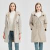 Two-sided Wearing Large Fur Collar Mid-length Fleece-lined Parkas Women's Cotton-padded Coat Thickened Jacket