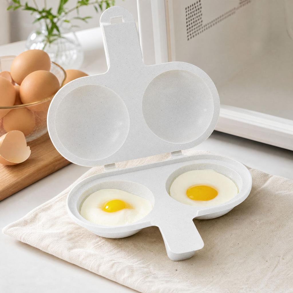 Microwave Egg Cooker, Plastic Egg Steamer Container, Heat and Easy Clean Kitchen Tool