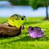Красочная светящаяся миниатюрная фигурка лягушки для декора сада и аквариума