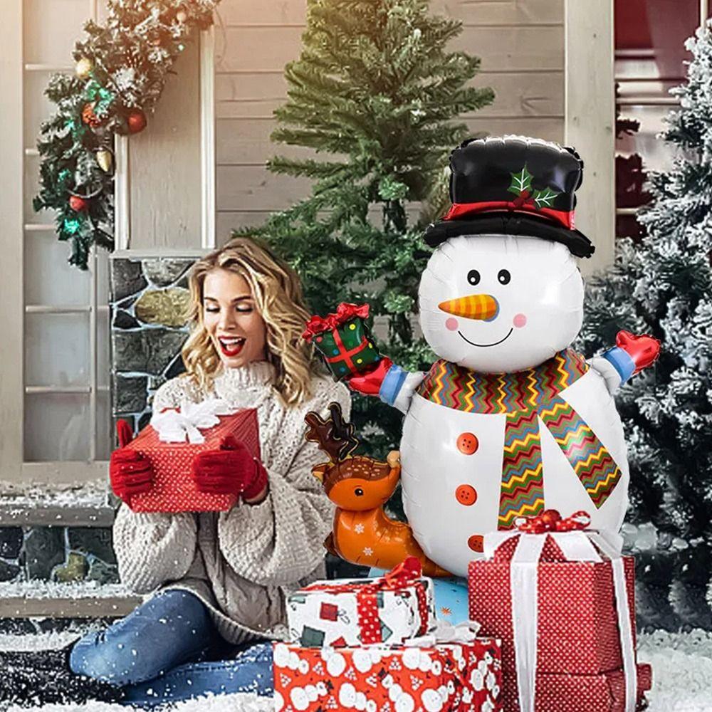 Рождественская елка, украшение для рождественской вечеринки, снеговик, украшение для дома, Новый год, Рождество, стоячий воздушный шар