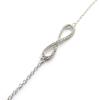 [M9572] - Белый серебряный браслет «Инфини»