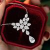 New Diamond Necklace Gold Set Diamond Women's Diamond Jewelry Popular Accessories