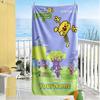 Wow! Wow! Wubbzy Customized Name Beach Towel High Absorbency & Quick-Dry Perfect for Traveling Yoga Camping and Swimming