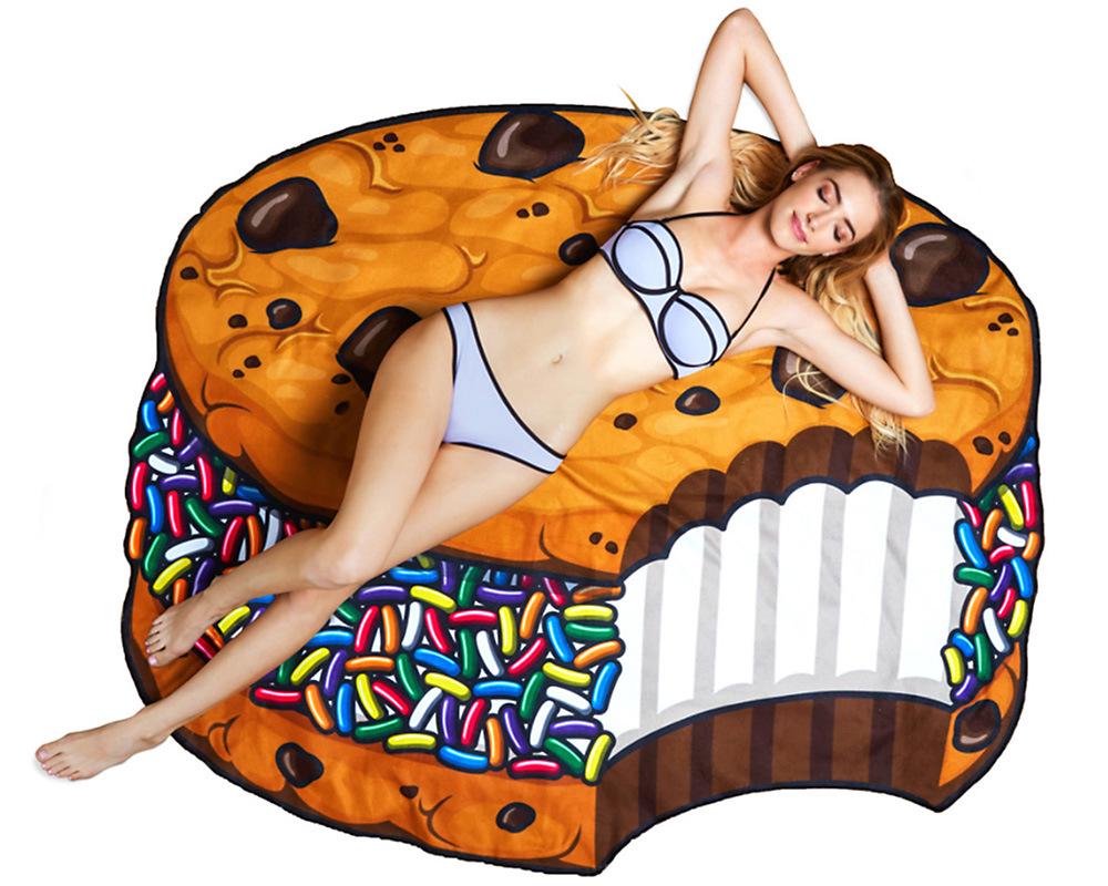 Пляжное полотенце Dessert Fun Alien, ультратонкое волокнистое полотенце, пляжная удобная подушка для лета, для купания, банное полотенце Dopamine