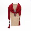 Women's Shawl, Neck Scarf, Tassel Pendant Necklace