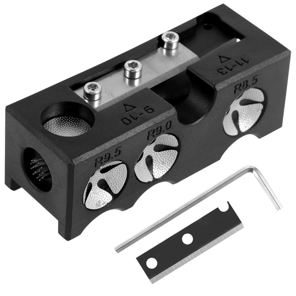 Billiard Cue Tip Shaper Professional 11 in 1 Pool Cue Tip Repairer Aluminum Alloy Billiard Stick Tip Repair Tool with Wrench