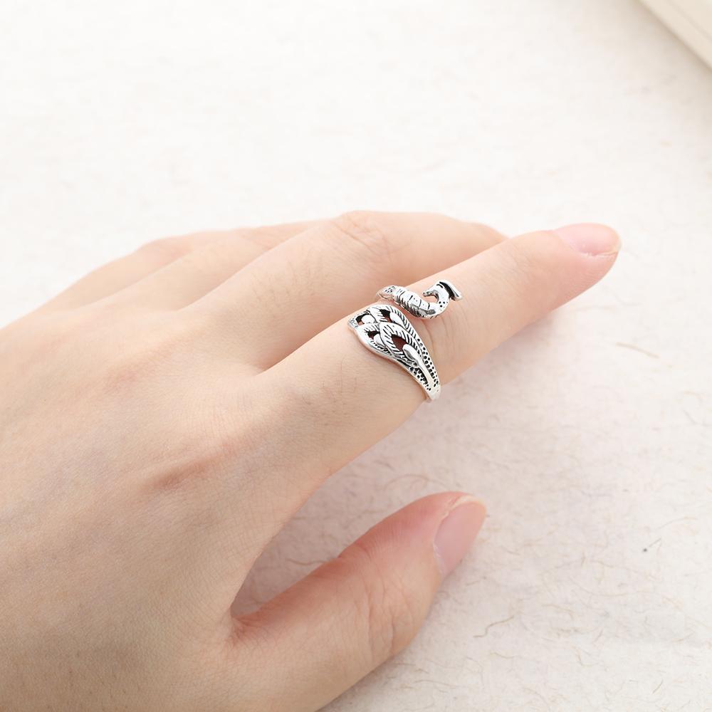 Accessories Peacock Fish Phoenix Knitting Loop Crochet Ring Thimble Ring Ring Sewing Accessories