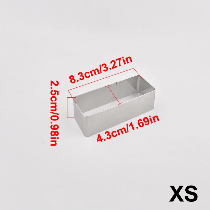 4 размера Кольцо для мусса из нержавеющей стали Прямоугольное Овальное Кольцо для торта Формы для печенья Форма для выпечки мусса Тирамису Слоеные инструменты для выпечки