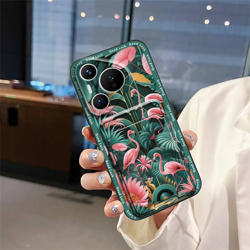 Водонепроницаемый силиконовый чехол для телефона Huawei P70 Pro/Pura 70 Pro+ Модный дизайн Полная защита Мягкий чехол Слот для карт Прочный Милый