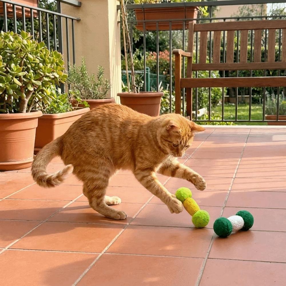 2PCS Soft Plush Cat Chew Toys Bite-Resistant Interactive Cat Toys Cat Teaser Toy Indoor Use