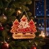 Рождественский знак для входной двери, деревянное подвесное украшение, многослойная деревянная табличка в виде дерева, атмосфера для стены с веревкой, веселые праздничные украшения для двери в виде знаков