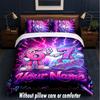 Neon Theme Custom Text Or Name 3Pcs Bedding Set,1 Flat Sheet & 2 Pillowcases Personalized Home Bedding