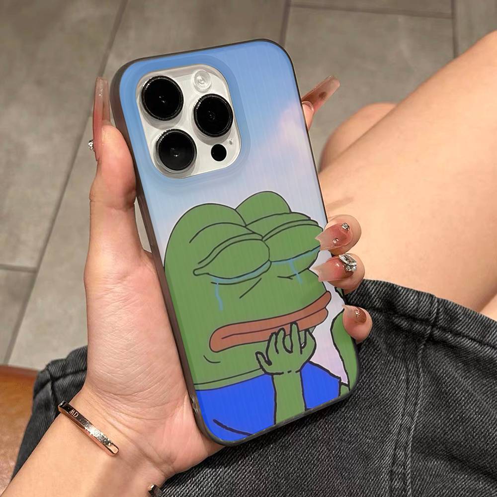 Интернет-мем Пепе Лягушонок Грустный Чехол для Телефона для IPhone 17 16 15 14 Plus 11 12 13 Pro Max Ударопрочная Защита Мягкая Задняя Крышка
