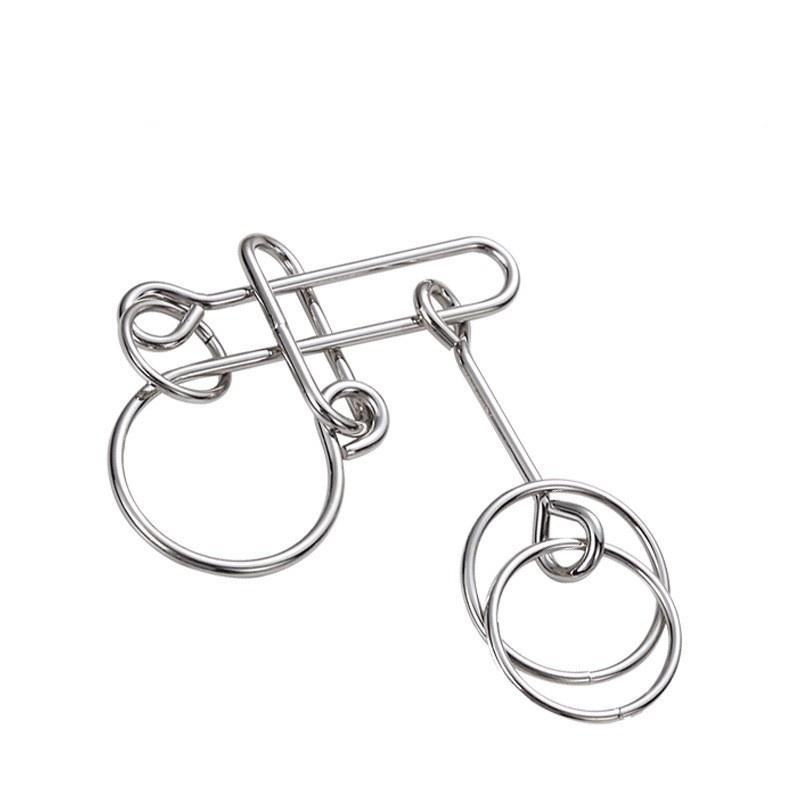 Игрушки-головоломки с девятью кольцами и высокой сложностью развязывания колец, петлеобразная игрушка для развития интеллекта, чтобы развязать кольца