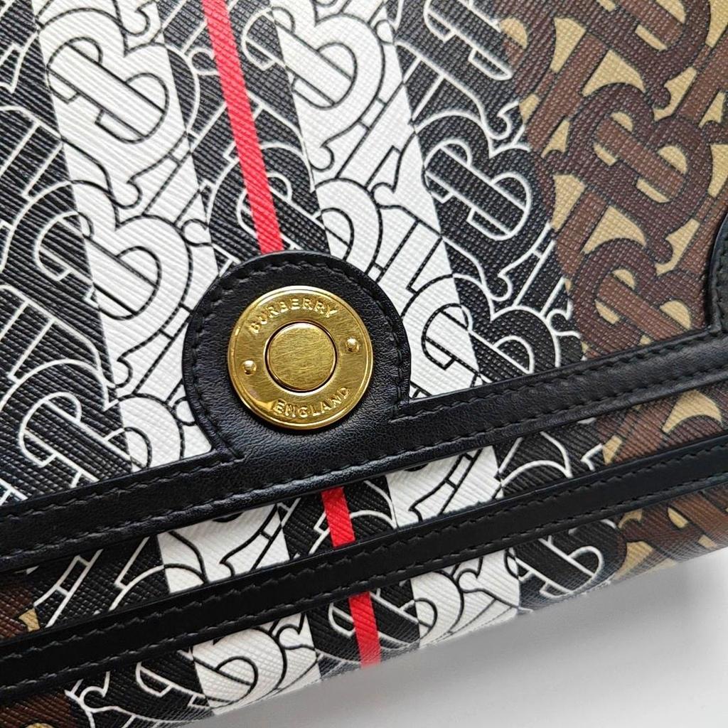 [Pre-Owned] Note Series Messenger Bag Exclusive Logo Stripe Eco-Friendly Canvas Adjustable Shoulder Strap Crossbody Bag - Very Good #9KS8BL