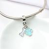 Btuamb European Small Statement Dog Foot Bone Pendant Charm Enamel Beads Fit DIY Bracelets Bangles Women Making Jewelry