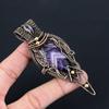 Sage Amethyst Gemstone Pure Copper Wire Wrapped Handmade Pendant Jewelry For Her