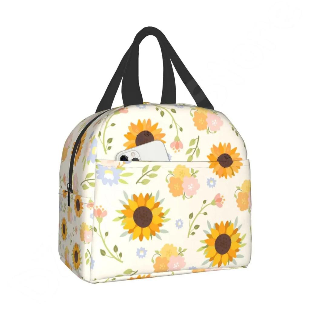 Сумка для ланча «Подсолнух» You Are My Sunshine, изолированный ланч-бокс, охладитель, термонепроницаемая многоразовая сумка-тоут для женщин, работы, пикника