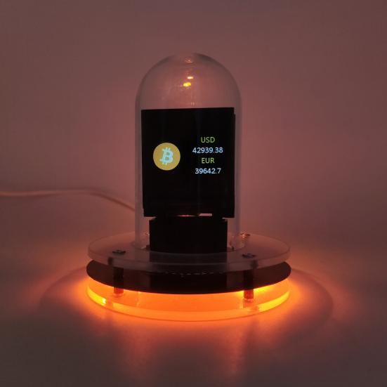Yousheng Smart Wi-Fi Glow Tube Clock Метеостанция Настраиваемый дисплей Простая настройка Многофункциональный будильник Настольное украшение