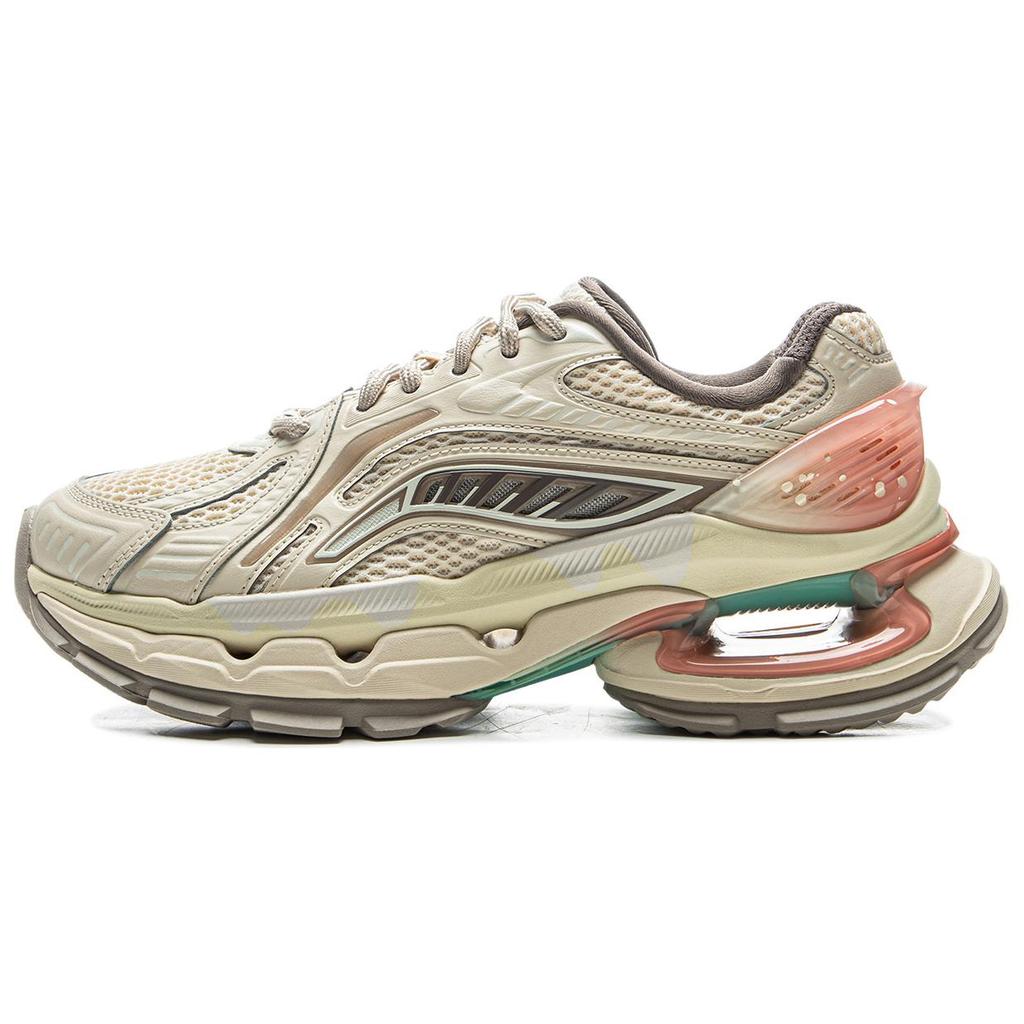 Li Ning Lijun BOW Ice Cream Synthetic Leather Comfortable Trendy Slip Resistant Wear Resistant Rebound Low Top Casual Shoes AZGU178-1