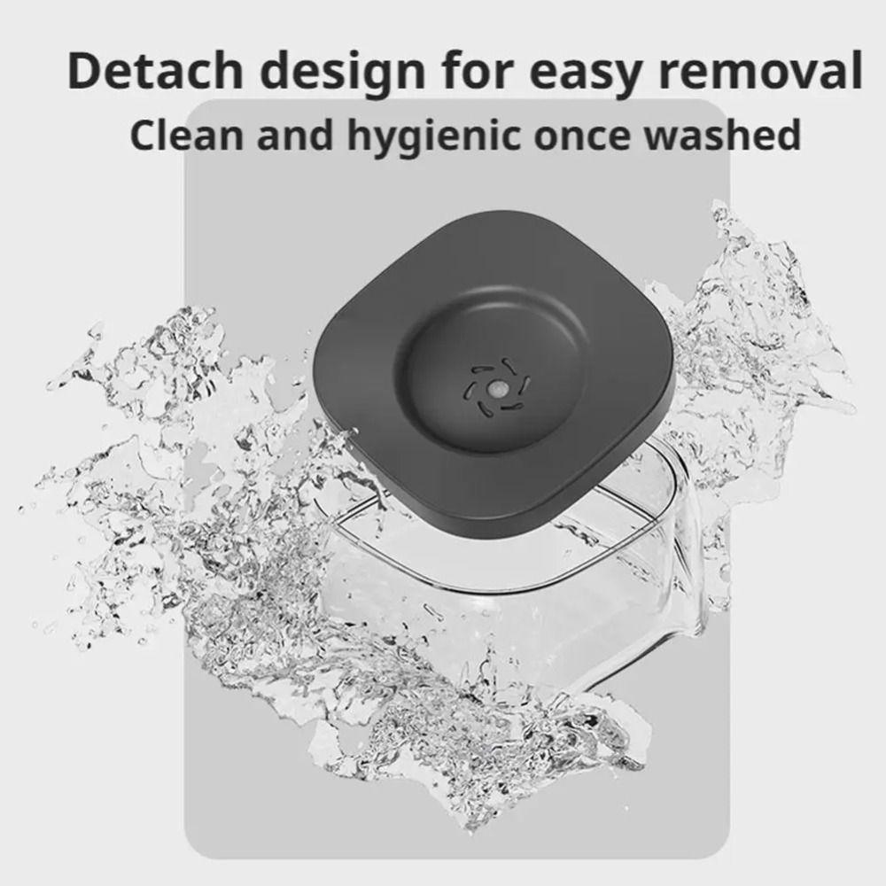 Large Capacity 2000ml Pet Floating Bowl Transparent Design Floating Filter Pet Water Feeder Anti-Spill Anti-Splash