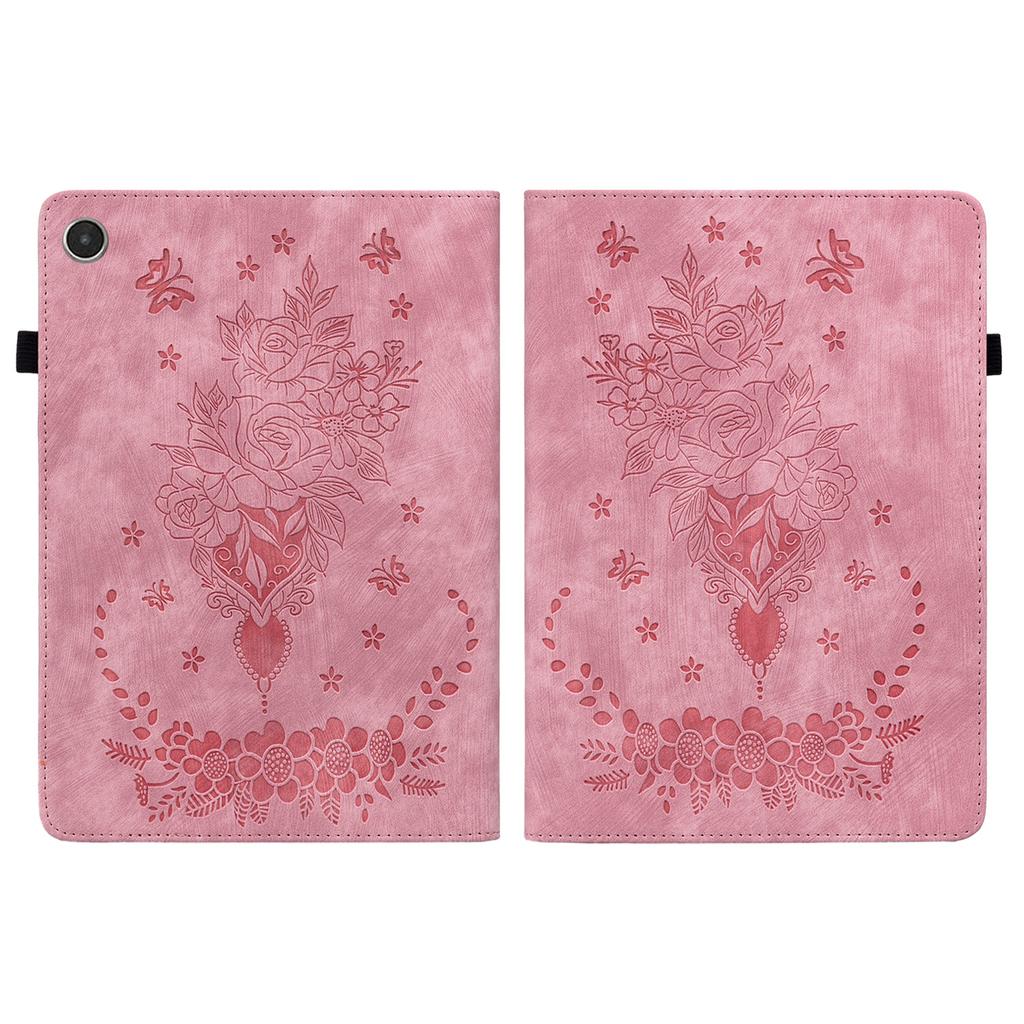 For Lenovo Tab One 8.7 K9 TB-305FU TB-X305XU 2025 Case Rose Flower Case Soft Back TPU Tablet Cover