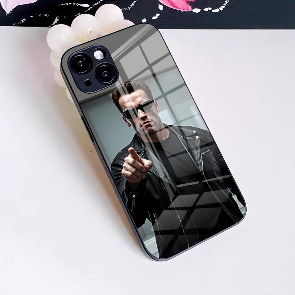 ЧЕХОЛ ДЛЯ ТЕЛЕФОНА Arnold Schwarzenegger Terminator Для IPhone 17 Pro Max 16 15 14 Pro Max 13 11 X Xs Xr 8 7Plus Стеклянная Крышка