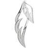 Shinjuku Gin No Kura Double Wing Silhouette Pendant Top (without Chain) Silver 925 Pendant Wing Feather Feather Thin White