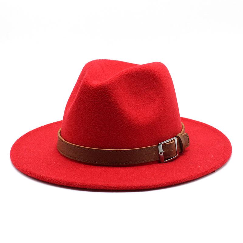 Шерстяная шляпа-цилиндр в стиле джаз, британская шляпа с большими полями, модная мужская и женская шляпа с плоскими полями, фетровая шляпа