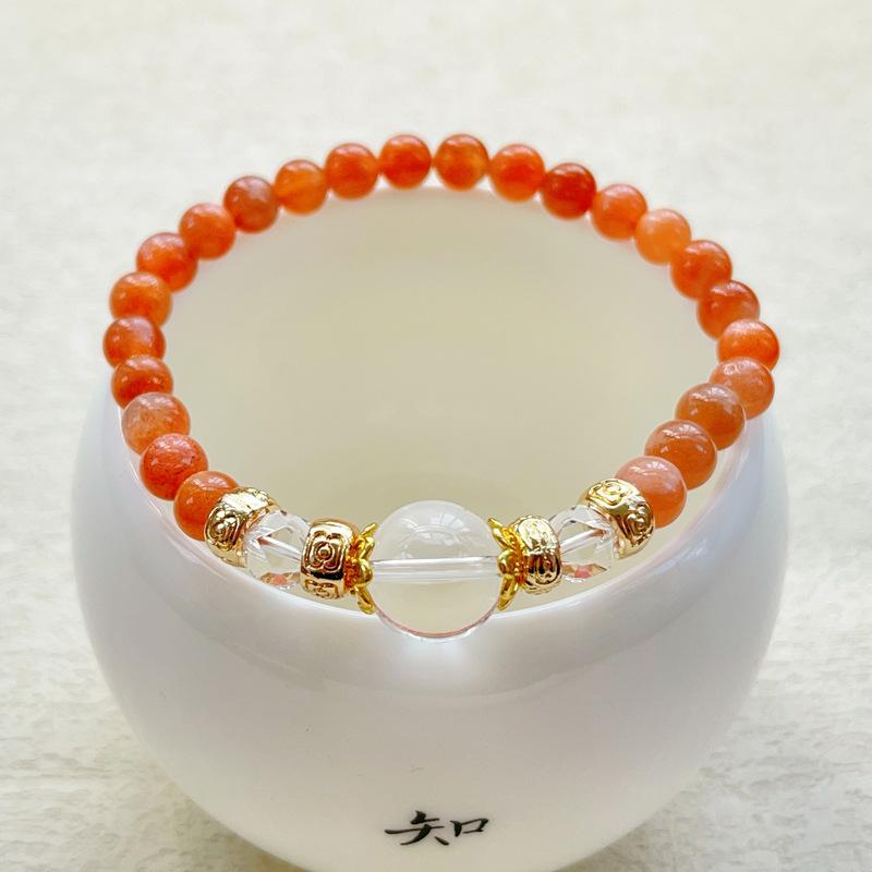 Crystal bracelet sunstone series natural crystal bracelet original design