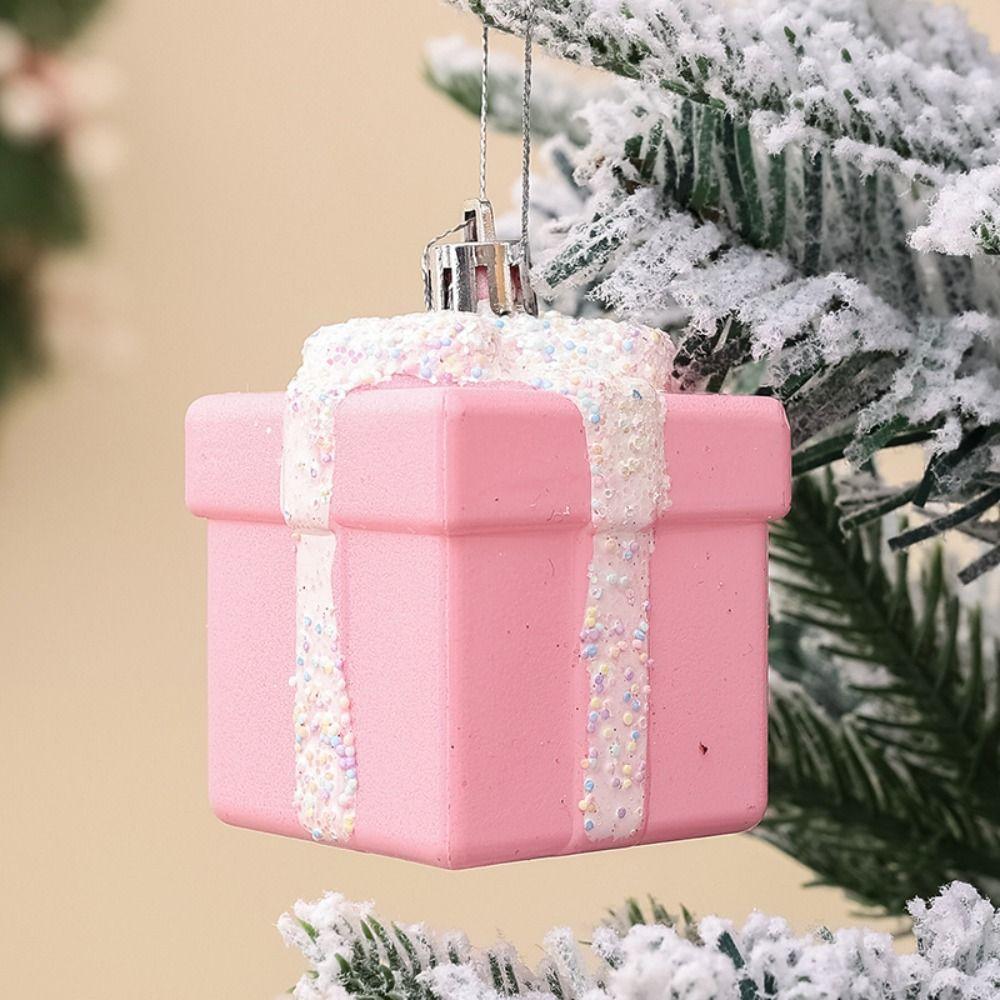 Macaron Painted Christmas Balls Pendant Xmas Tree Pendants Merry Christmas Decoration