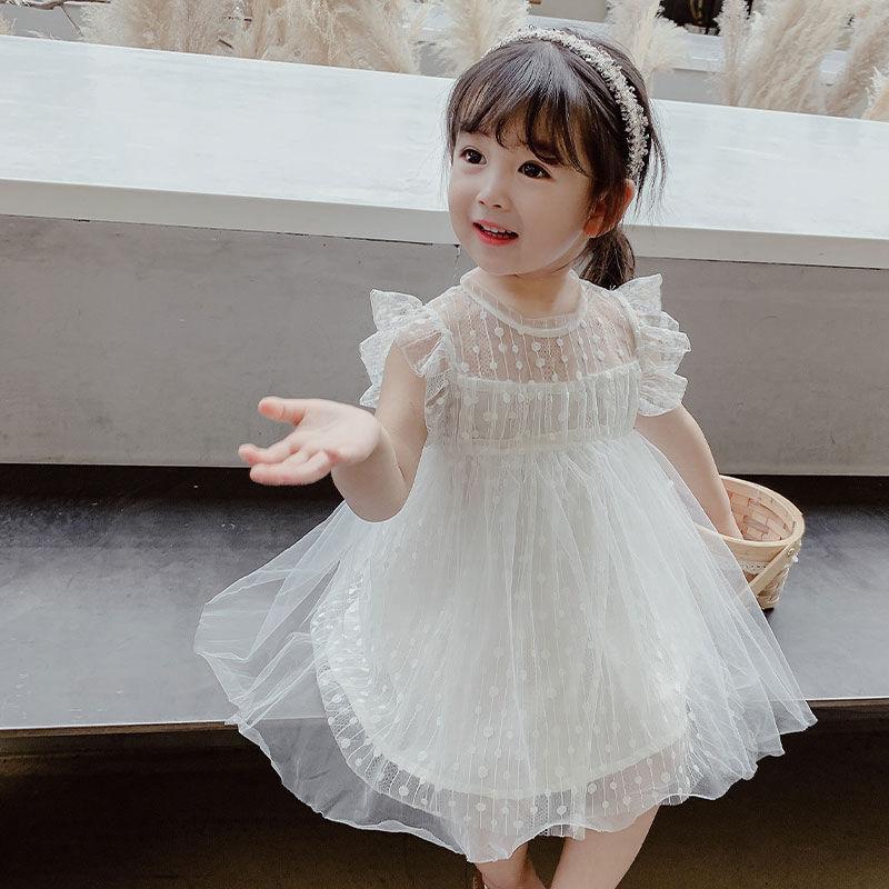 Пышные платья для девочек, сетчатая юбка, детский костюм с рюшами и вышивкой для рождественской вечеринки, платье-пачка на день рождения, детская одежда
