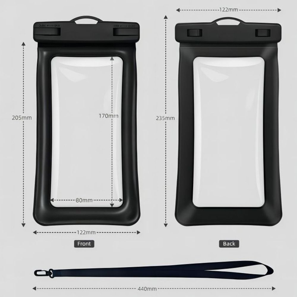 Touchable Screen Waterproof Phone Case Air Bag Swimming Storage Bag For 7.2 Inch Cell Phone