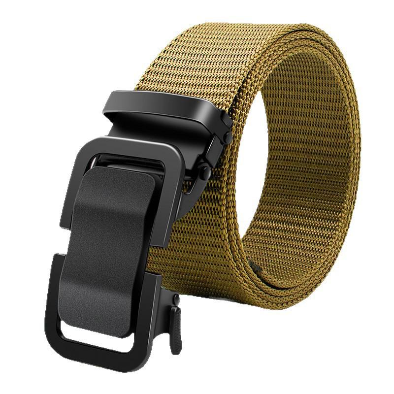 Nylon Canvas Men's Belt with Automatic Buckle - Casual, Durable, Extended, Ideal for Students and Military Training