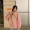 Jacket Women's Trendy Ins Trendy Autumn and Winter New Korean Style College Style Loose Velvet Hooded Long-sleeved Sweatshirt for Women