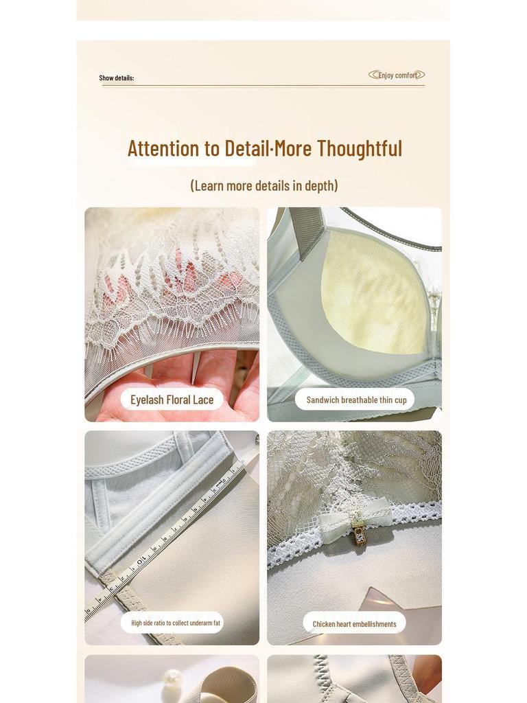 Кружевной бюстгальтер-бандо, дышащий, тонкий, регулируемый, с большой чашкой CD