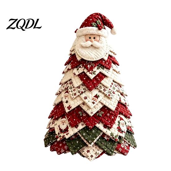 Festive Party Supplies DIY Quilted Christmas Tree Kit, Handmade Fabric Tabletop Decoration, Decorative Wall Accents Holiday Craft Project for