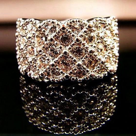 Корейское роскошное сверкающее бриллиантовое кольцо