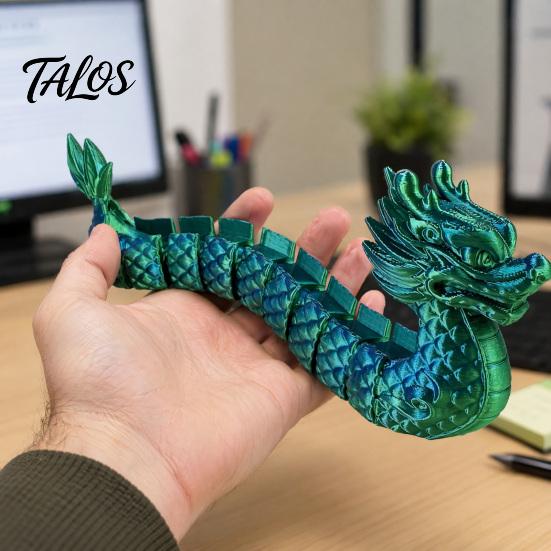 Красочная Металлическая Орнаментальная Фигурка Драконьей Лодки с 3D-печатью, Статуэтка с Гибким Телом, Уникальный Фестивальный Подарок, Традиционная
