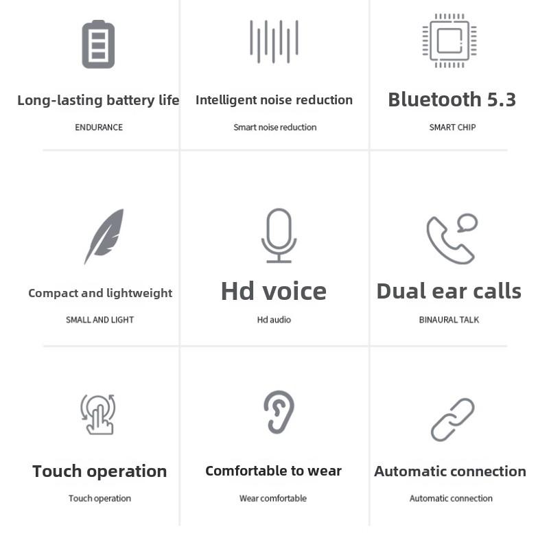 Bluetooth-гарнитура с цифровым дисплеем, внутриканальная Bluetooth-гарнитура, спортивная модель