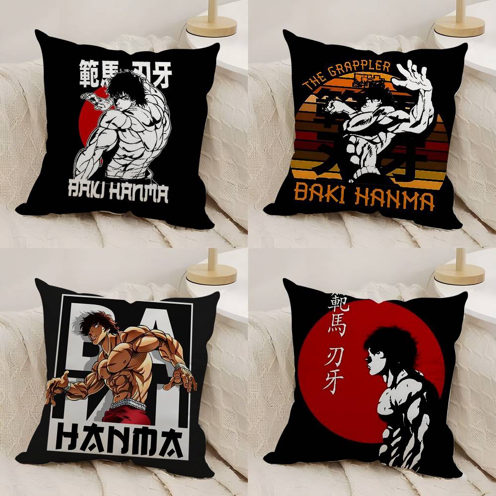 H-Hanma B-Baki Наволочка для дома, общежития, спинки стула, короткий плюш, двусторонняя печать, подушка для дневного сна в офисе