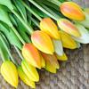 7 шт./букет искусственных цветов на День матери, мягкие силиконовые искусственные тюльпаны, цветы для свадьбы, дома, в помещении, на улице, искусственные свадебные цветы для рук