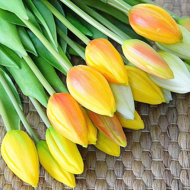 7 шт./букет искусственных цветов на День матери, мягкие силиконовые искусственные тюльпаны, цветы для свадьбы, дома, в помещении, на улице, искусственные свадебные цветы для рук