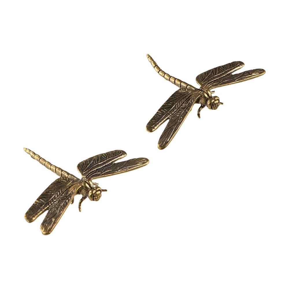 Elegant Brass Dragonfly Figurines Copper Dragonfly Ornament Garden Decoration