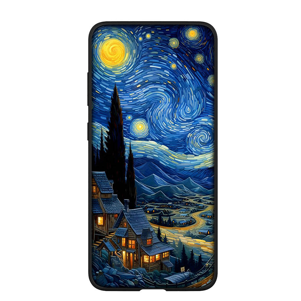 Phone Case for Samsung Galaxy S25 S23 S22 S24 Ultra FE S8 A05 A06 A15 A16 A36 A37 A35 A54 A55 A56 A57 A25 A26 A53 Starry Night Van Gogh Painting Cover
